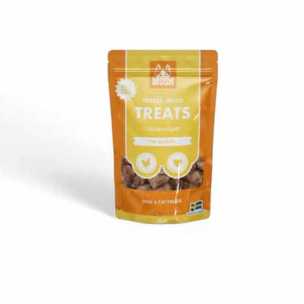MUSH Freeze-Dried Treats - Kylling hjerte, 50g