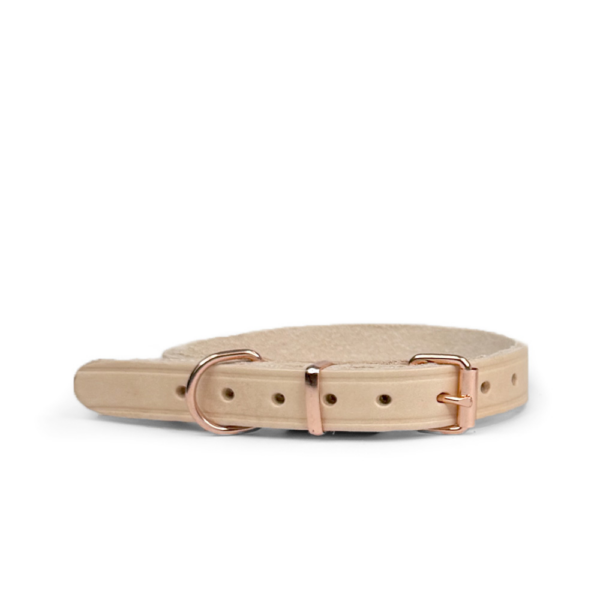 Walk'it Halsbånd – Kernelæder & Rosaguld, Str. M–XXXL