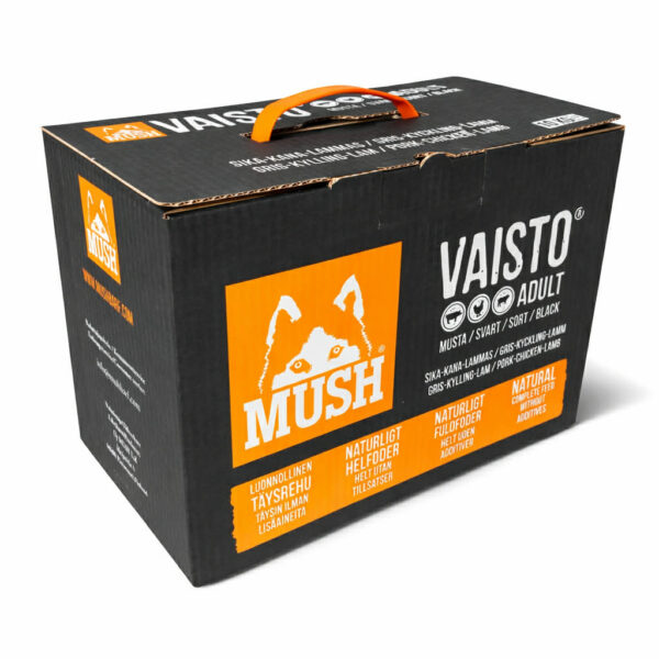 MUSH - Vaisto Sort m. Gris, Kylling & Lam, 10 kg. (Kun afhentning – sendes ikke)