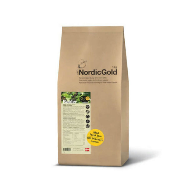 UniQ NordicGold - Balder, foder til hunde med pelsproblemer og sensitiv fordøjelse, 10kg (Kun afhentning - sendes ikke)