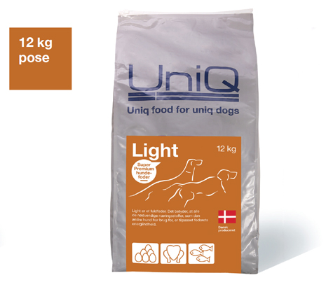 UniQ - Light, Foder til ældre og mindre aktive hunde, 12kg (Kun afhentning - sendes ikke)