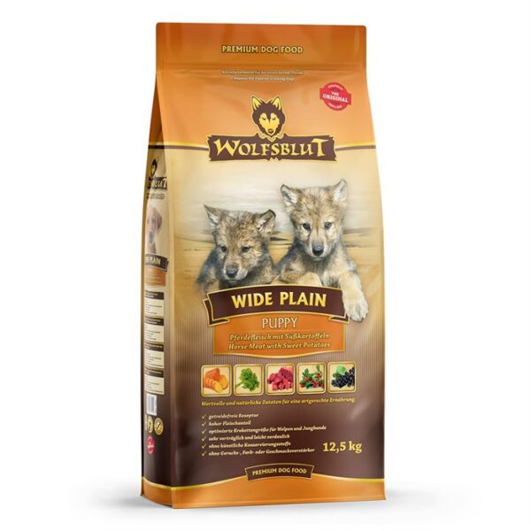 Wolfsblut - Wide Plain kornfri hvalpefoder med hest, 2kg