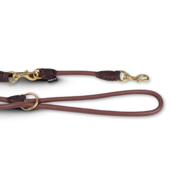 Walk'it - Rundsyet Dressurline, Lysebrun læder / Messing (10 mm – 220 cm)
